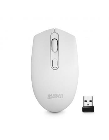 Myš, bezdrôtová, optická, stredná veľkosť, USB, URBAN FACTORY "Free Color", biela 1