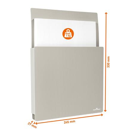 Držiak dokumentov, A4, magnetický, DURABLE "Info Box", sivý 2