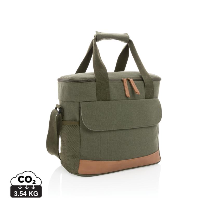 Veľká chladiaca taška Impact z 16 oz. recykl. canvas AWARE™ zelená