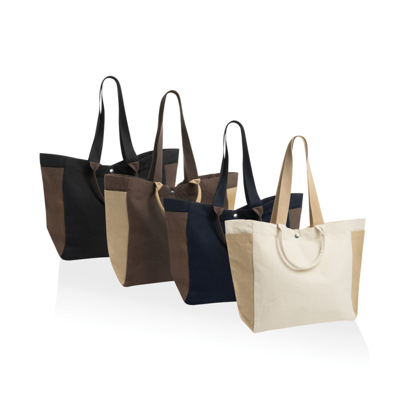 BEAU AWARE™ všestr. shopper taška z 400 gsm recykl. plátna námornícka modrá 4