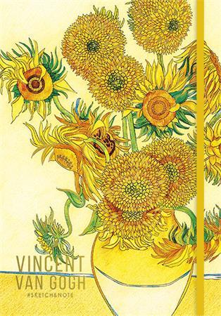 Skicovací zošit, bodkovaný, A5, 80 listov, tvrdá obálka, SHKOLYARYK, "Klimt&Van Gogh", mix 2
