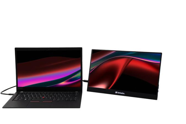 Prenosný monitor, dotykový displej, 4K UHD rozlíšenie, kovové prevedenie, 15,6", VERBATIM 2