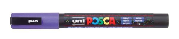 Dekoračný popisovač, 0,9-1,3 mm, UNI "Posca PC-3ML", lesklá fialová 1