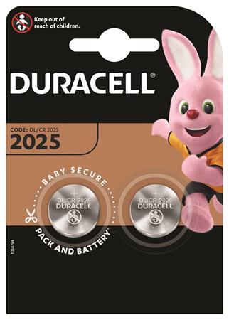 Gombíková batéria, CR2025, 2 ks, DURACELL