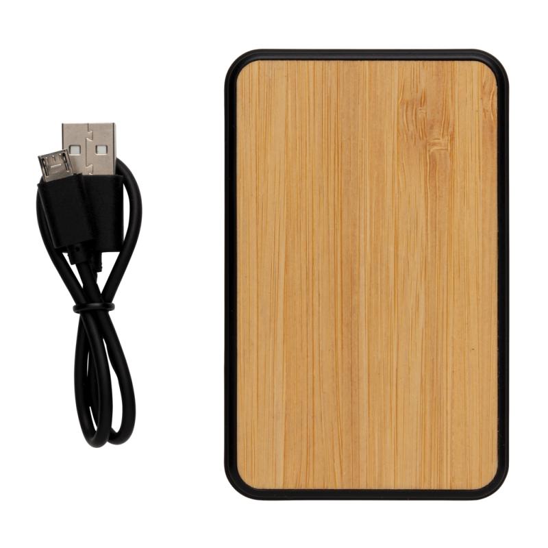 Powerbanka 5 000 mAh z bambusu a RCS Rplastu hnedá 6