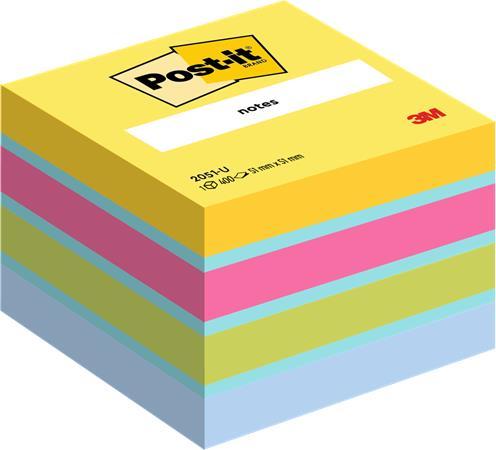Samolepiaci bloček, 51x51 mm, 400 listov, 3M POSTIT, ultra farby 1