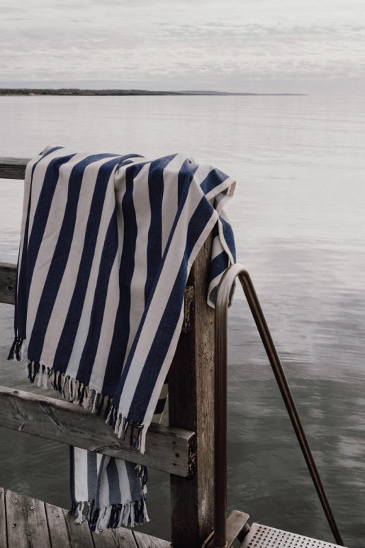 VINGA Ornos GRS hammam rodinný uterák modrá 3