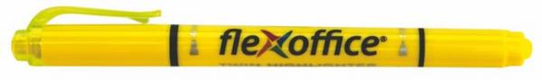 Zvýrazňovač, 1,0/4,0 mm, obojstranný, FLEXOFFICE "HL01", žltý