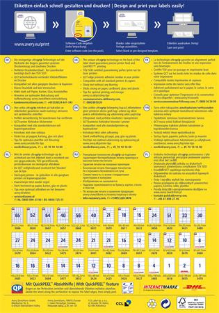 Etikety, univerzálne, 52,5x29,7 mm, AVERY ZWECKFORM, 4000 etikiet/bal 4