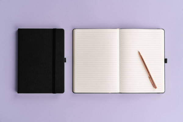 NOTIQUE Notes Balacron, čierný, linajkovaný, 15 x 21 cm 5