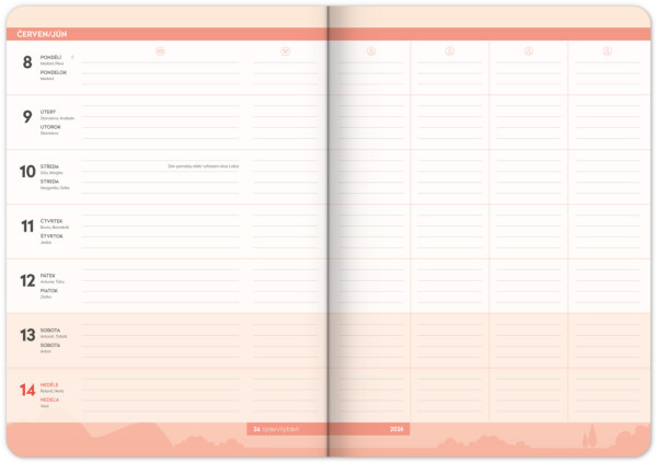 NOTIQUE Rodinný diár – pomocník všetkých rodičov 2026, 15 x 21 cm 1