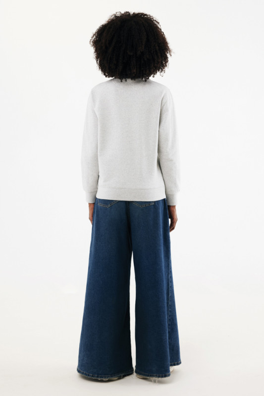 IQONIQ Elgon sveter s krátkym zipsom z recyklovanej bavlny light heather grey XXXL 12