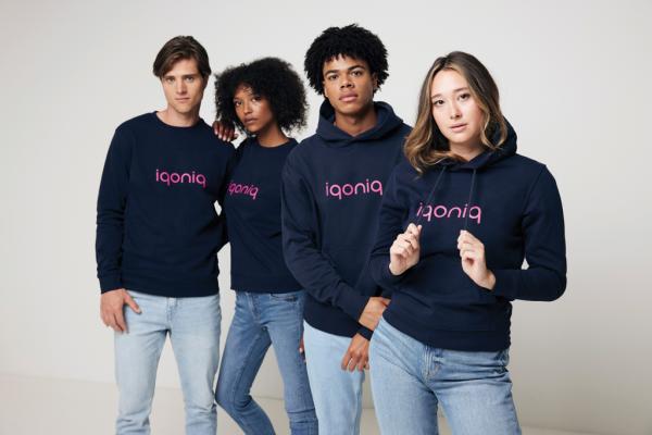 Mikina s kapucňou IQONIQ Yoho relaxed fit z recykl. bavlny námornícka modrá M 12