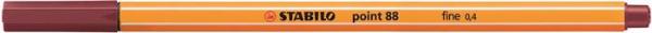 Liner, 0,4 mm, STABILO "Point 88", červeno-nachová 1