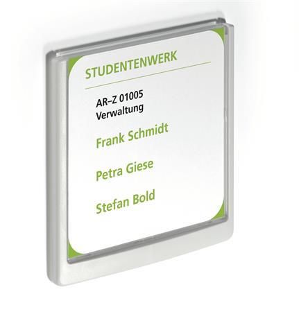 Informačná tabuľa, 149x148,5 mm, DURABLE "CLICK SIGN", biela 3