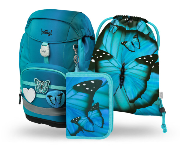 BAAGL SADA 3 Airy Plus Butterfly: batoh, peračník, vrecko