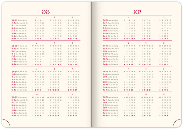 NOTIQUE Denný diár Diamante 2026, čierny, 15 x 21 cm 2