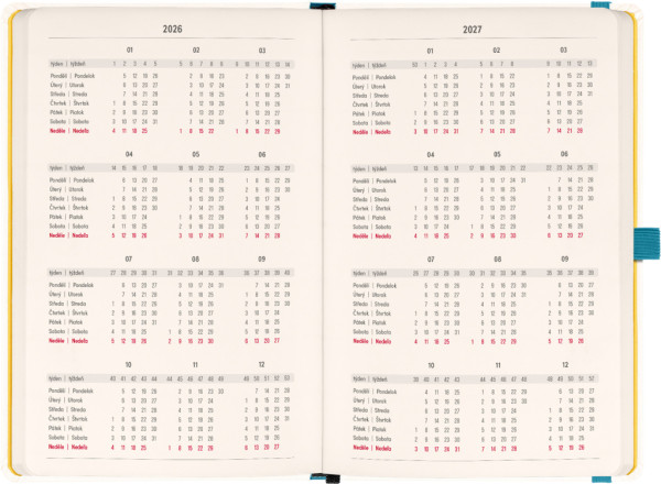 NOTIQUE Planbook diár/notes Herbár 2026, 13 x 21 cm 2