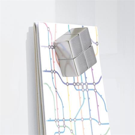 Magnetická sklenená tabuľa, 100x65 cm, SIGEL "Artverum®, biela 7