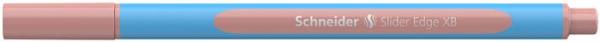 Guľôčkové pero, 0,7 mm, s vrchnákom SCHNEIDER "Slider Edge XB Pastel" bledočervená