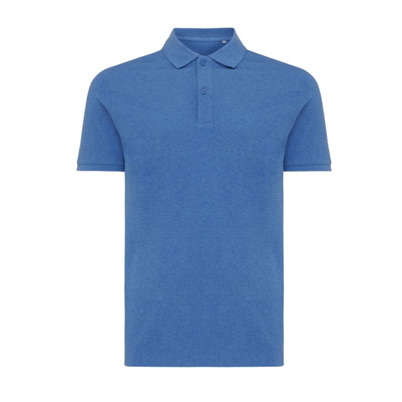 Polo tričko IQONIQ Yosemite z recykl. bavlny heather blue XXS