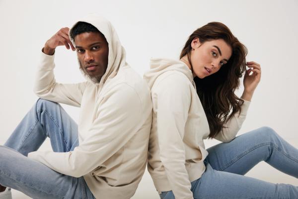 Ľahká mikina s kapucňou IQONIQ Rila z recykl. bavlny ivory white XXL 14