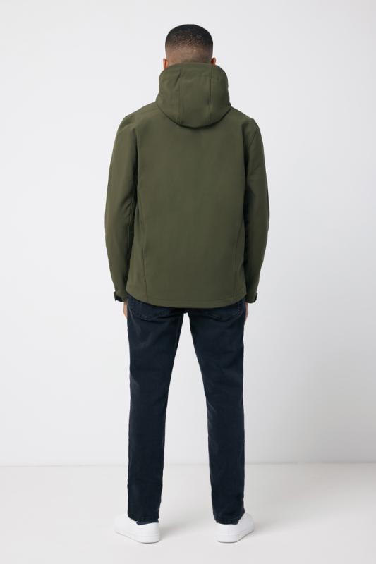 Pánska soft shell bunda IQONIQ Makalu z recykl. polyesteru khaki S 8