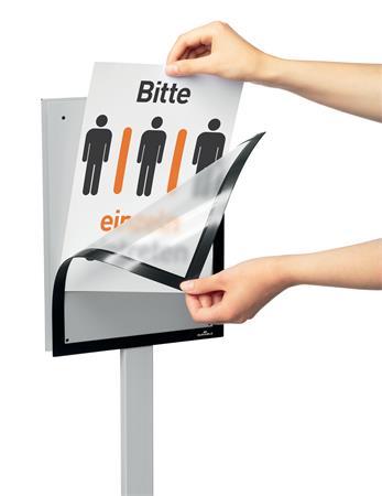 Podlahový stojan, A4, DURABLE "INFO STAND BASIC", antracitovo-sivá 3