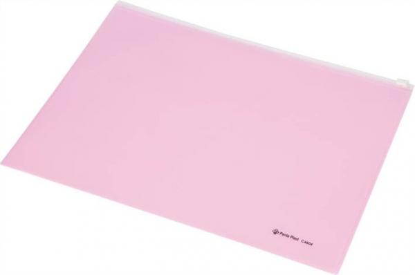 Obálka na zips, A4, PP, PANTA PLAST, pastelovo ružová 1