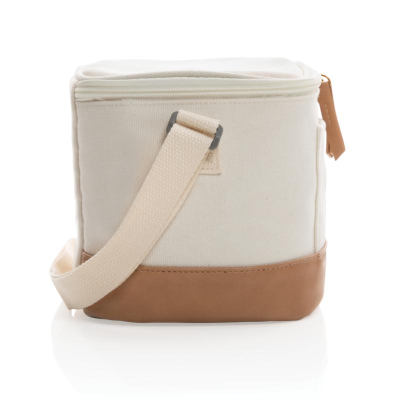 Malá chladiaca taška Impact z 16 oz. recykl. canvas AWARE™ off white 4