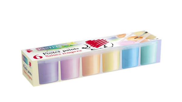 Tempera, v tégliku, ICO "Süni", 6 rôznych pastelových farieb 2