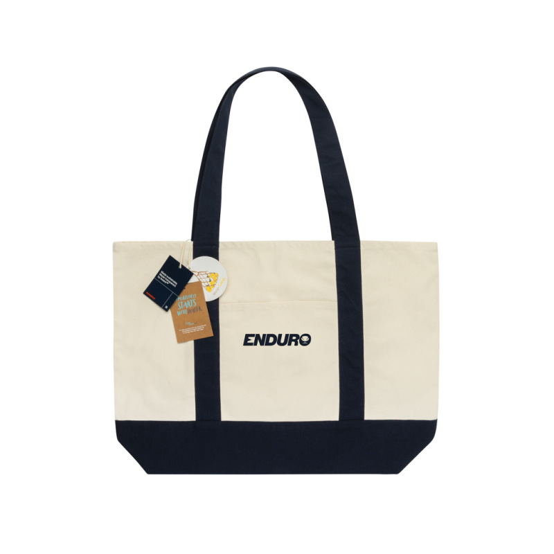 SHOP LOCAL AWARE™ taška z recyklovanej bavlny, 350 GSM námornícka modrá 3