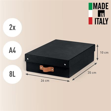 Úložný box, veľkosť M, nízky, LEITZ "Puro", čierny 3