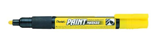 Lakový popisovač, 2 mm, kužeľový hrot, PENTEL "MMP20", žltá 1