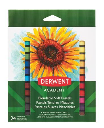 Pastelové kriedy, DERWENT "Academy", 24 rôznych farieb 1