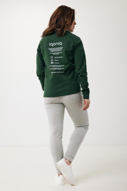 Mikina IQONIQ Zion z recykl. bavlny forest green L 5