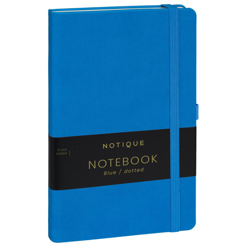 NOTIQUE Notes Modrý, bodkovaný, 13 x 21 cm