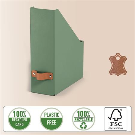 Zakladač, kartónový, 100 mm, LEITZ "Puro", zelený 3