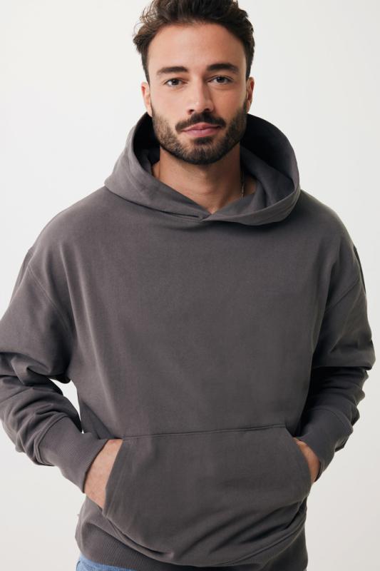 Mikina s kapucňou IQONIQ Yoho relaxed fit z recykl. bavlny antracitová S 15