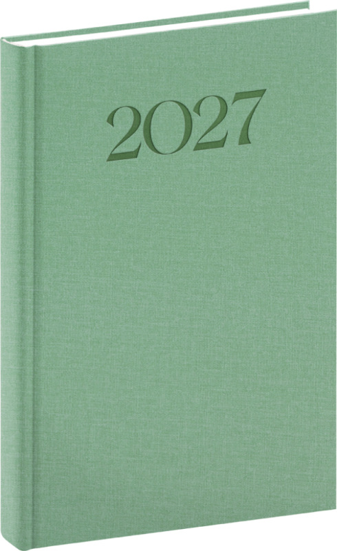 NOTIQUE Denný diár Biella 2027, zelený, 15 x 21 cm