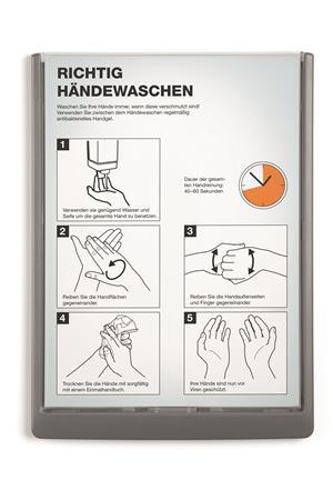 Informačná tabuľa, 210x297 mm, DURABLE „CLICK SIGN”, sivá 2