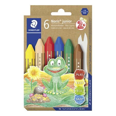 Pastelky, hrubé, šesťhranné,  STAEDTLER "Noris Junior", 6 rôznych farieb 1