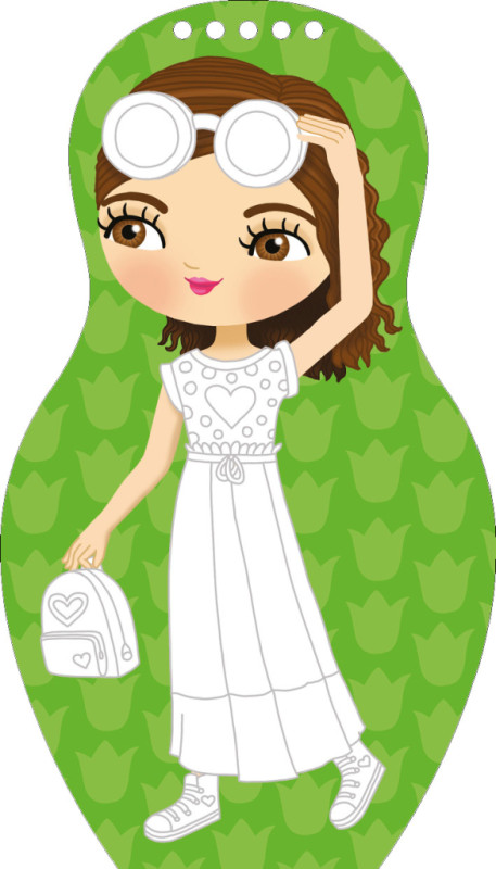 Obliekame maďarské bábiky SÁRA – Maľovanky 4