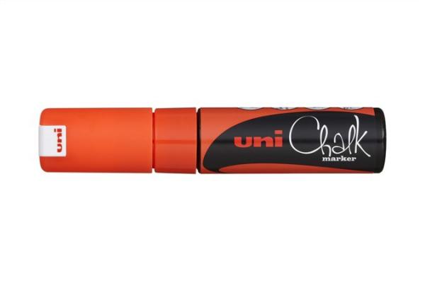 Kriedový popisovač, 8 mm, UNI "PWE-8K", fluor oranžový 1