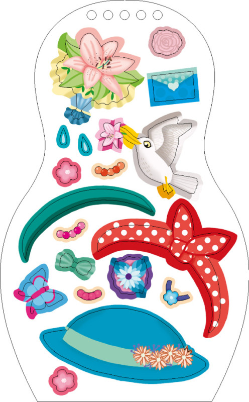 Obliekame maďarské bábiky SÁRA – Maľovanky 3