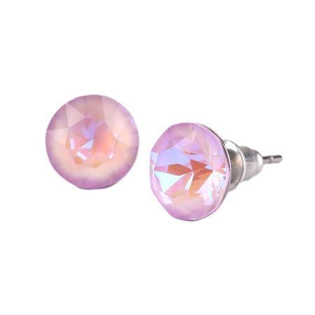 Náušnice s orgovánovo fialovým opálovým SWAROVSKI® krištáľom, 8 mm, ART CRYSTELLA® 1