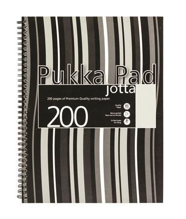Špirálový zošit, A4+, linajkový, 100 strán, PUKKA PAD "Stripe Jotta" 2