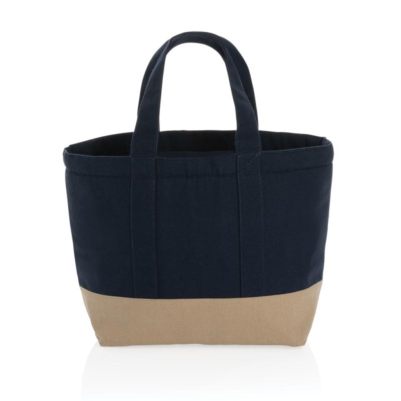 Nefarbená chladiaca taška Impact z 285g recykl. canvas AWARE námornícka modrá 3