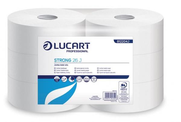 Toaletný papier, 2-vrstvový, maxi, priemer: 26 cm, LUCART "Strong", optimum biely 1