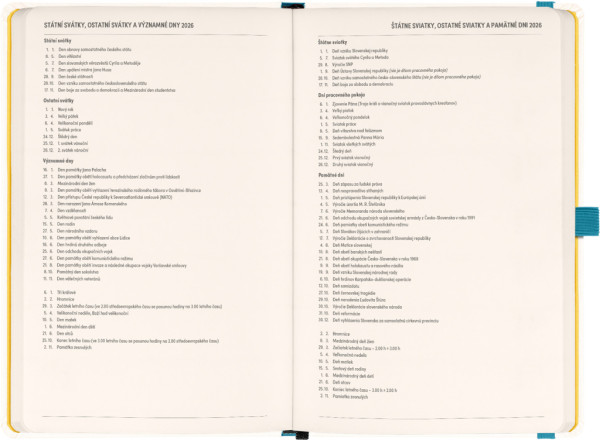 NOTIQUE Planbook diár/notes Herbár 2026, 13 x 21 cm 3